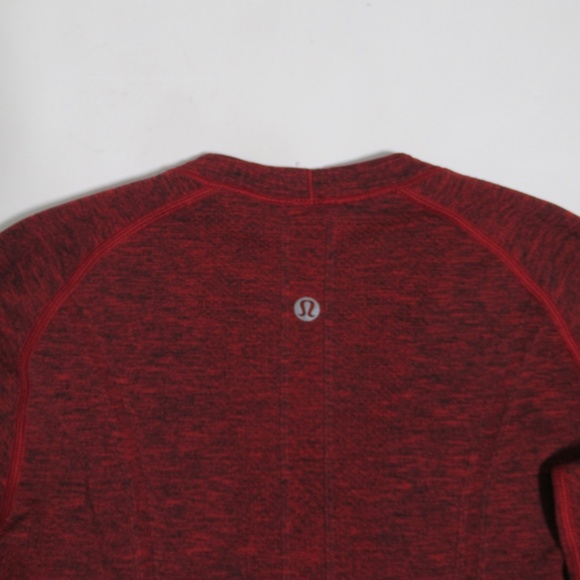 Lululemon Swiftly Tech Long Sleeve Crew Black / True Red Size 6 Silverescent - Picture 10 of 12